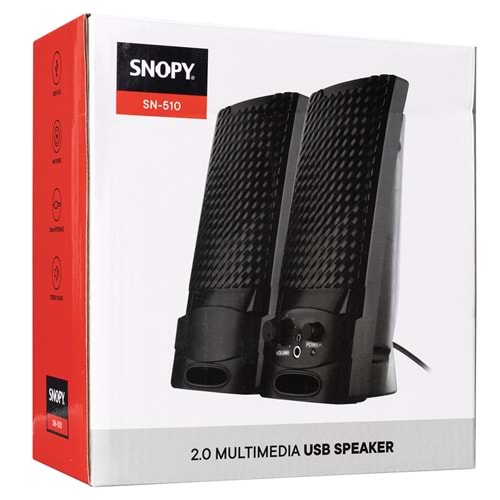 SNOPY SN510 2.0 Siyah USB Speaker Hoparlör
